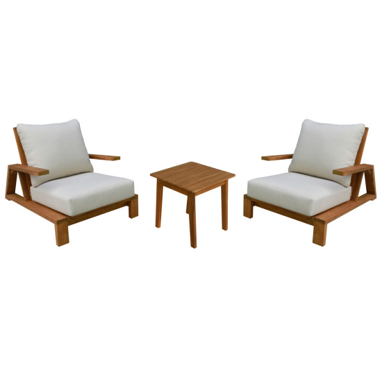Lounge σετ mirex hm10893 τραπεζακι & 2 πολυθρονεσ--ξυλο ακακιασ--εκρου μαξιλαρια ** Lounge σετ mirex hm10893 τραπεζακι & 2 πολυθρονεσ--ξυλο ακακιασ--εκρου μαξιλαρια **