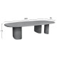Τραπεζι τραπεζαριασ fiber cement οβαλ glen hm6598.01 γκρι 260x95x75υεκ **
