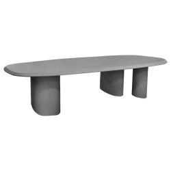 Τραπεζι τραπεζαριασ fiber cement οβαλ glen hm6598.01 γκρι 260x95x75υεκ **