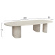 Τραπεζι τραπεζαριασ fiber cement οβαλ glen hm6598.02 μπεζ 260x95x75υεκ **