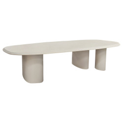 Τραπεζι τραπεζαριασ fiber cement οβαλ glen hm6598.02 μπεζ 260x95x75υεκ **