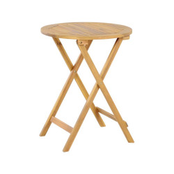 ΑΝΑΔΙΠΛΟΥΜΕΝΟ ΣΤΡΟΓΓΥΛΟ ΤΡΑΠΕΖΙ ΚΗΠΟΥ ΞΥΛΟ ΑΚΑΚΙΑΣ  MGS-370919-T ΦΥΣΙΚΟ ΧΡΩΜΑ 60x60x75εκ