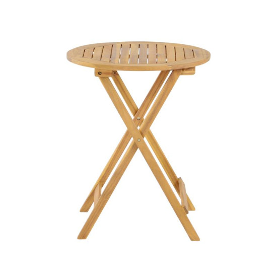 ΑΝΑΔΙΠΛΟΥΜΕΝΟ ΣΤΡΟΓΓΥΛΟ ΤΡΑΠΕΖΙ ΚΗΠΟΥ ΞΥΛΟ ΑΚΑΚΙΑΣ  MGS-370919-T ΦΥΣΙΚΟ ΧΡΩΜΑ 60x60x75εκ