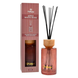 ΑΡΩΜΑΤΙΚΟ ΧΩΡΟΥ "Apple white musk" ΓΥΑΛΙΝΟ ΜΠΟΥΚΑΛΑΚΙ ΜΕ STICKS  FL25241 ΣΕ ΣΥΣΚΕΥΑΣΙΑ ΔΩΡΟΥ ΡΟΖ ΧΡΩΜΑ 500ml