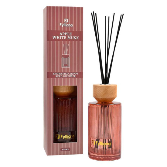 ΑΡΩΜΑΤΙΚΟ ΧΩΡΟΥ "Apple white musk" ΓΥΑΛΙΝΟ ΜΠΟΥΚΑΛΑΚΙ ΜΕ STICKS FL25241 ΣΕ ΣΥΣΚΕΥΑΣΙΑ ΔΩΡΟΥ ΡΟΖ ΧΡΩΜΑ 500ml ΑΡΩΜΑΤΙΚΟ ΧΩΡΟΥ "Apple white musk" ΓΥΑΛΙΝΟ ΜΠΟΥΚΑΛΑΚΙ ΜΕ STICKS FL25241 ΣΕ ΣΥΣΚΕΥΑΣΙΑ ΔΩΡΟΥ ΡΟΖ ΧΡΩΜΑ 500ml