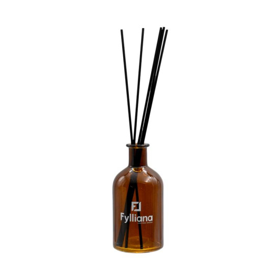 ΑΡΩΜΑΤΙΚΟ ΧΩΡΟΥ ΓΥΑΛΙΝΟ ΜΠΟΥΚΑΛΑΚΙ ΜΕ STICKS  FL013 "ΣΑΝΔΑΛΟΞΥΛΟ & ΓΙΑΣΕΜΙ" ΚΑΙ ΣΥΣΚΕΥΑΣΙΑ ΔΩΡΟΥ ΚΑΦΕ ΧΡΩΜΑ 200ml