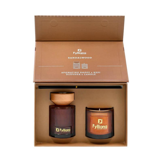 ΑΡΩΜΑΤΙΚΟ ΣΕΤ ΔΩΡΟΥ "Sandalwood"  FL25161 (Διαχύτης 150ml + Κερί 150g)