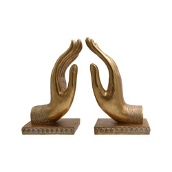 ΣΕΤ 2 ΒΙΒΛΙΟΣΤΑΤΕΣ POLYRESIN  "Χέρι" ΧΡΥΣΟ-ΛΕΥΚΟ ΧΡΩΜΑ 11x9x19εκ ΣΕΤ 2 ΒΙΒΛΙΟΣΤΑΤΕΣ POLYRESIN  "Χέρι" ΧΡΥΣΟ-ΛΕΥΚΟ ΧΡΩΜΑ 11x9x19εκ