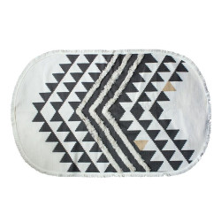 ΧΑΛΙ ΟΒΑΛ  733 ΜΑΥΡΟ ΜΠΕΖ ΥΦΑΣΜΑ 90x150εκ rxt ΧΑΛΙ ΟΒΑΛ  733 ΜΑΥΡΟ ΜΠΕΖ ΥΦΑΣΜΑ 90x150εκ rxt