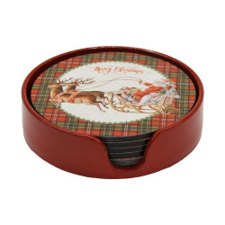 ΧΡΙΣΤΟΥΓΕΝΝΙΑΤΙΚA ΠΛΑΣΤΙΚΑ ΣΟΥΒΕΡ ΣΕ ΘΗΚΗ  FL12801 ΚΟΚΚΙΝΟ-ΛΕΥΚΟ 10x4εκ