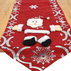 ΧΡΙΣΤΟΥΓΕΝΝΙΑΤΙΚΗ ΔΙΑΚΟΣΜΗΤΙΚΗ ΤΡΑΒΕΡΣΑ "ΑΓΙΟΣ ΒΑΣΙΛΗΣ"   FL032 KOKKINO ΧΡΩΜΑ 32x150εκ