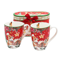 ΧΡΙΣΤΟΥΓΕΝΝΙΑΤΙΚΗ ΚΟΥΠΑ ΣΕΤ 2 ΤΕΜ ΣΕ ΚΟΥΤΙ  FL002 GINGERBREAD MAN 8x11εκ