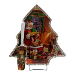 ΧΡΙΣΤΟΥΓΕΝΝΙΑΤΙΚΗ ΠΙΑΤΕΛΑ ΜΕ ΣΠΑΤΟΥΛΑ "Santa" 30εκ ΧΡΙΣΤΟΥΓΕΝΝΙΑΤΙΚΗ ΠΙΑΤΕΛΑ ΜΕ ΣΠΑΤΟΥΛΑ "Santa" 30εκ