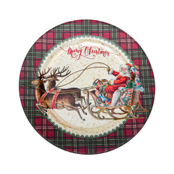 ΧΡΙΣΤΟΥΓΕΝΝΙΑΤΙΚΗ ΠΛΑΣΤΙΚΗ ΤΟΥΡΤΙΕΡΑ  FL13081 ΚΟΚΚΙΝΟ-ΛΕΥΚΟ 33x14εκ