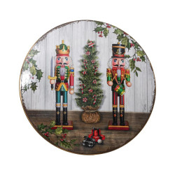 ΧΡΙΣΤΟΥΓΕΝΝΙΑΤΙΚΗ ΠΛΑΣΤΙΚΗ ΤΟΥΡΤΙΕΡΑ  FL13082 ΚΟΚΚΙΝΟ-ΛΕΥΚΟ-ΚΑΦΕ 33x14εκ