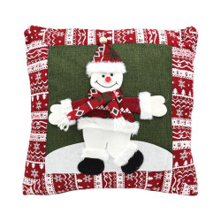 ΧΡΙΣΤΟΥΓΕΝΝΙΑΤΙΚΟ ΔΙΑΚΟΣΜΗΤΙΚΟ ΜΑΞΙΛΑΡΙ "ΧΙΟΝΑΝΘΡΩΠΟΣ"  FL033 ΠΡΑΣΙΝΟ ΧΡΩΜΑ 44x44x10εκ