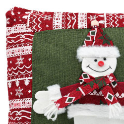 ΧΡΙΣΤΟΥΓΕΝΝΙΑΤΙΚΟ ΔΙΑΚΟΣΜΗΤΙΚΟ ΜΑΞΙΛΑΡΙ "ΧΙΟΝΑΝΘΡΩΠΟΣ"  FL033 ΠΡΑΣΙΝΟ ΧΡΩΜΑ 44x44x10εκ