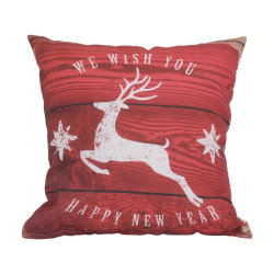 ΧΡΙΣΤΟΥΓΕΝΝΙΑΤΙΚΟ ΔΙΑΚΟΣΜΗΤΙΚΟ ΜΑΞΙΛΑΡΙ ΔΙΠΛΗΣ ΟΨΗΣ  "Xmas Τάρανδος" 40x40εκ