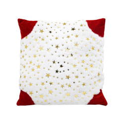 ΧΡΙΣΤΟΥΓΕΝΝΙΑΤΙΚΟ ΔΙΑΚΟΣΜΗΤΙΚΟ ΜΑΞΙΛΑΡΙ "STARS"  FL007 ΚΟΚΚΙΝΟ-ΛΕΥΚΟ-ΧΡΥΣΟ 42x42x5εκ