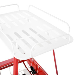 ΧΡΙΣΤΟΥΓΕΝΝΙΑΤΙΚΟ ΜΕΤΑΛΛΙΚΟ ΔΙΑΚΟΣΜΗΤΙΚΟ ΑΥΤΟΚΙΝΗΤΟ ΜΕ ΘΕΣΗ ΓΙΑ ΛΟΥΛΟΥΔΙΑ  FL297 ΚΟΚΚΙΝΟ-ΛΕΥΚΟ-ΜΑΥΡΟ ΧΡΩΜΑ