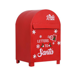 ΧΡΙΣΤΟΥΓΕΝΝΙΑΤΙΚΟ ΜΕΤΑΛΛΙΚΟ ΔΙΑΚΟΣΜΗΤΙΚΟ ΓΡΑΜΜΑΤΟΚΙΒΩΤΙΟ  FL025 ΚΟΚΚΙΝΟ-ΛΕΥΚΟ 23x20x36εκ