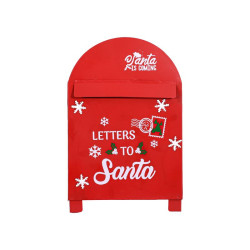 ΧΡΙΣΤΟΥΓΕΝΝΙΑΤΙΚΟ ΜΕΤΑΛΛΙΚΟ ΔΙΑΚΟΣΜΗΤΙΚΟ ΓΡΑΜΜΑΤΟΚΙΒΩΤΙΟ  FL025 ΚΟΚΚΙΝΟ-ΛΕΥΚΟ 23x20x36εκ