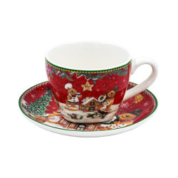 ΧΡΙΣΤΟΥΓΕΝΝΙΑΤΙΚΟ ΣΕΤ 2ΤΕΜ ΚΟΥΠΕΣ ΜΕ ΠΙΑΤΑΚΙ  FL016 GINGERBREAD MAN 8x6εκ