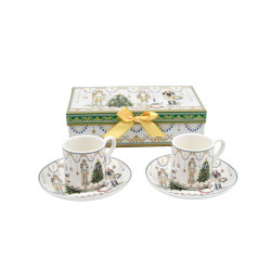 ΧΡΙΣΤΟΥΓΕΝΝΙΑΤΙΚΟ ΣΕΤ 2ΤΕΜ ΚΟΥΠΕΣ ΣΕ ΚΟΥΤΙ  FL015 ΚΑΡΥΟΘΡΑΥΣΤΗΣ 6x6εκ