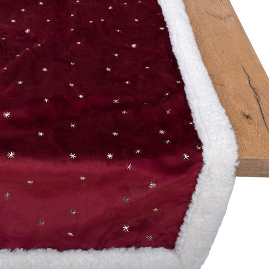 ΔΙΑΚΟΣΜΗΤΙΚΗ ΧΡΙΣΤΟΥΓΕΝΝΙΑΤΙΚΗ ΤΡΑΒΕΡΣΑ  FL1986 ΜΩΒ-ΛΕΥΚΟ-ΧΡΥΣΟ 40x140εκ