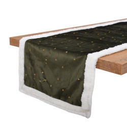 ΔΙΑΚΟΣΜΗΤΙΚΗ ΧΡΙΣΤΟΥΓΕΝΝΙΑΤΙΚΗ ΤΡΑΒΕΡΣΑ  FL1986 ΠΡΑΣΙΝΟ-ΛΕΥΚΟ-ΧΡΥΣΟ 40x140εκ