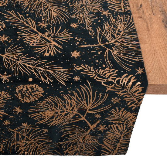 ΔΙΑΚΟΣΜΗΤΙΚΗ ΧΡΙΣΤΟΥΓΕΝΝΙΑΤΙΚΗ ΤΡΑΒΕΡΣΑ  FL286 ΜΠΛΕ ΜΕ ΧΡΥΣΟ 40x140εκ