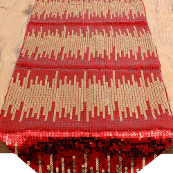 ΔΙΑΚΟΣΜΗΤΙΚΗ ΤΡΑΒΕΡΣΑ  FL012 ΚΟΚΚΙΝΟ ΧΡΩΜΑ 150x32εκ