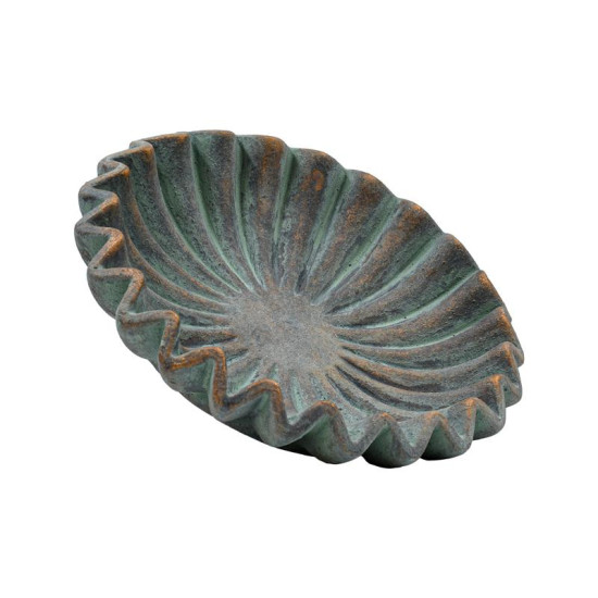 ΔΙΑΚΟΣΜΗΤΙΚΗ ΤΣΙΜΕΝΤΕΝΙΑ ΠΙΑΤΕΛΑ  FL15736 ΑΝΘΡΑΚΙ-ΠΡΑΣΙΝΟ ΜΕ ΜΠΡΟΝΖΕ ΛΕΠΤΟΜΕΡΕΙΕΣ ΧΡΩΜΑ 32x7εκ