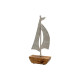 ΔΙΑΚΟΣΜΗΤΙΚΟ ΑΛΟΥΜΙΝΙΟΥ  Boat 1826 ΜΕ ΞΥΛΙΝΗ ΒΑΣH ΑΣΗΜΙ ΧΡΩΜΑ 13x4x30εκ
