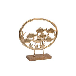 ΔΙΑΚΟΣΜΗΤΙΚΟ ΑΛΟΥΜΙΝΙΟΥ Fish on ring 2803 ΜΕ ΞΥΛΙΝΗ ΒΑΣH ΧΡΥΣΟ ΧΡΩΜΑ 32x6x30εκ ΔΙΑΚΟΣΜΗΤΙΚΟ ΑΛΟΥΜΙΝΙΟΥ Fish on ring 2803 ΜΕ ΞΥΛΙΝΗ ΒΑΣH ΧΡΥΣΟ ΧΡΩΜΑ 32x6x30εκ