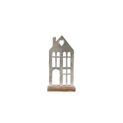 ΔΙΑΚΟΣΜΗΤΙΚΟ ΑΛΟΥΜΙΝΙΟΥ  Home 786 ΜΕ ΞΥΛΙΝΗ ΒΑΣΗ ΑΣΗΜΙ ΧΡΩΜΑ 18x5x35εκ