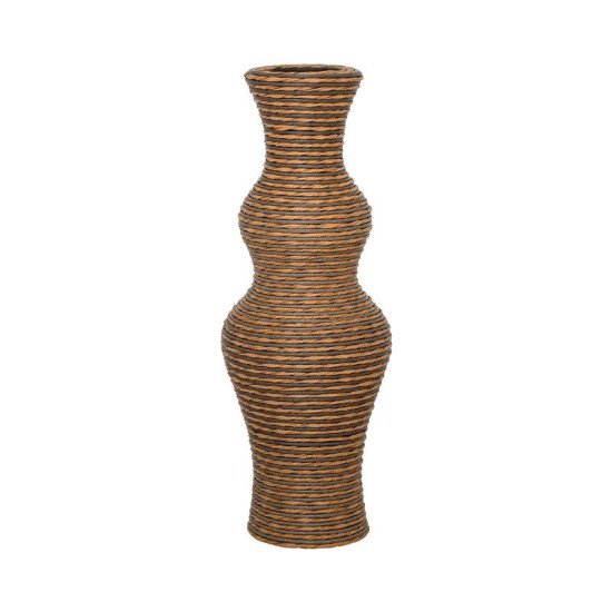 ΔΙΑΚΟΣΜΗΤΙΚΟ ΒΑΖΟ  FL378 PU RATTAN ΓΚΡΙ-ΦΥΣΙΚΟ ΧΡΩΜΑ 60εκ