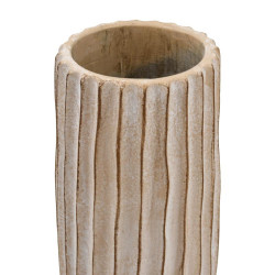 ΔΙΑΚΟΣΜΗΤΙΚΟ ΒΑΖΟ ΤΣΙΜΕΝΤΕΝΙΟ  FL15707 ΜΠΕΖ-ΓΚΡΙ ΜΕ TAUPE ΛΕΠΤΟΜΕΡΕΙΕΣ ΧΡΩΜΑ 17x28εκ