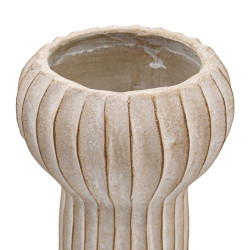 ΔΙΑΚΟΣΜΗΤΙΚΟ ΒΑΖΟ ΤΣΙΜΕΝΤΕΝΙΟ  FL15773 ΜΠΕΖ-ΓΚΡΙ ΜΕ TAUPE ΛΕΠΤΟΜΕΡΕΙΕΣ ΧΡΩΜΑ 17x28εκ