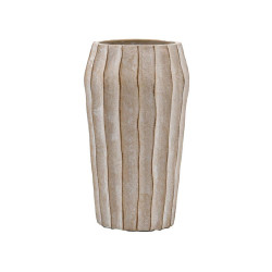 ΔΙΑΚΟΣΜΗΤΙΚΟ ΒΑΖΟ ΤΣΙΜΕΝΤΕΝΙΟ  FL22424 ΜΠΕΖ-ΓΚΡΙ ΜΕ TAUPE ΛΕΠΤΟΜΕΡΕΙΕΣ ΧΡΩΜΑ 18x31εκ