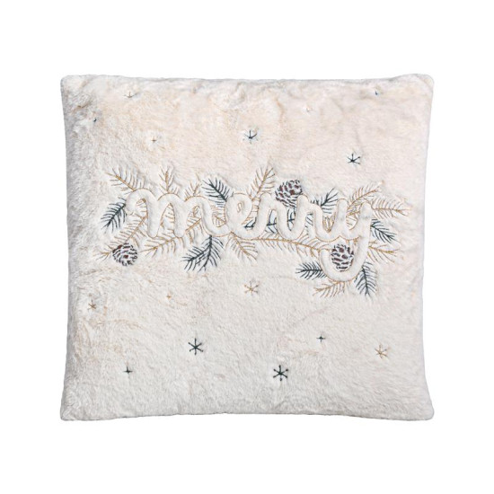 ΔΙΑΚΟΣΜΗΤΙΚΟ ΧΡΙΣΤΟΥΓΕΝΝΙΑΤΙΚΟ ΜΑΞΙΛΑΡΙ  FL006 ΛΕΥΚΟ 45x45x5εκ