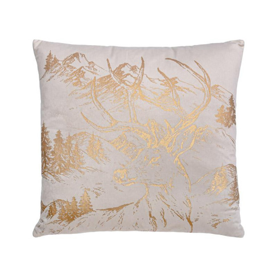 ΔΙΑΚΟΣΜΗΤΙΚΟ ΧΡΙΣΤΟΥΓΕΝΝΙΑΤΙΚΟ ΜΑΞΙΛΑΡΙ  FL284 ΜΠΕΖ ΜΕ ΧΡΥΣΟ 45x45x5εκ