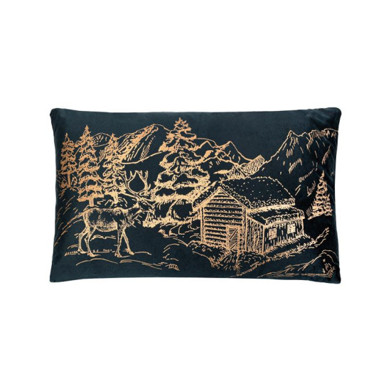 ΔΙΑΚΟΣΜΗΤΙΚΟ ΧΡΙΣΤΟΥΓΕΝΝΙΑΤΙΚΟ ΜΑΞΙΛΑΡΙ  FL285 ΜΠΛΕ ΜΕ ΧΡΥΣΟ 30x50x5εκ