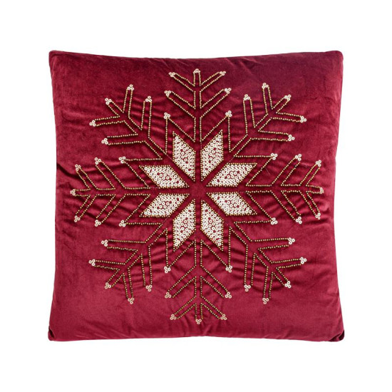 ΔΙΑΚΟΣΜΗΤΙΚΟ ΧΡΙΣΤΟΥΓΕΝΝΙΑΤΙΚΟ ΜΑΞΙΛΑΡΙ  FL414 ΚΟΚΚΙΝΟ ΜΕ ΧΡΥΣΟ 45x45x5εκ