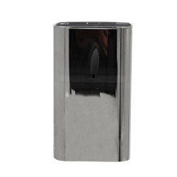 ΔΙΑΚΟΣΜΗΤΙΚΟ LED ΚΕΡΙ ΜΕ ΡΕΑΛΙΣΤΙΚΗ 3D ΦΛΟΓΑ  FL7515 ΣΕ ΤΕΤΡΑΓΩΝΟ ΓΥΑΛΙ ΧΡΩΜΑ SMOKY 8x8x15εκ