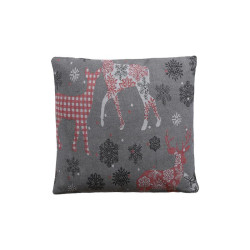 ΔΙΑΚΟΣΜΗΤΙΚΟ ΜΑΞΙΛΑΡΙ ΧΡΙΣΤΟΥΓΕΝΝΙΑΤΙΚΟ  FL6220 ΓΚΡΙ ΧΡΩΜΑ 45x45x10εκ