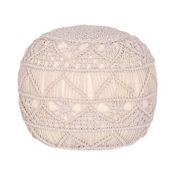 ΔΙΑΚΟΣΜΗΤΙΚΟ ΠΟΥΦ ΜΑΚΡΑΜΕ  ΦΥΣΙΚΟ ΧΡΩΜΑ 45x45x40εκ