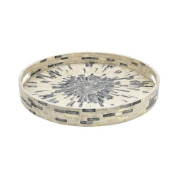 ΔΙΑΚΟΣΜΗΤΙΚΟΣ ΔΙΣΚΟΣ ΒΑΜΒΟΟ-ΚΟΧΥΛΙ  FL01 ΓΚΡΙ-ΛΕΥΚΟ ΧΡΩΜΑ 30εκ