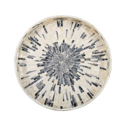 ΔΙΑΚΟΣΜΗΤΙΚΟΣ ΔΙΣΚΟΣ ΒΑΜΒΟΟ-ΚΟΧΥΛΙ  FL01 ΓΚΡΙ-ΛΕΥΚΟ ΧΡΩΜΑ 30εκ