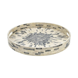 ΔΙΑΚΟΣΜΗΤΙΚΟΣ ΔΙΣΚΟΣ ΒΑΜΒΟΟ-ΚΟΧΥΛΙ  FL01 ΓΚΡΙ-ΛΕΥΚΟ ΧΡΩΜΑ 35εκ